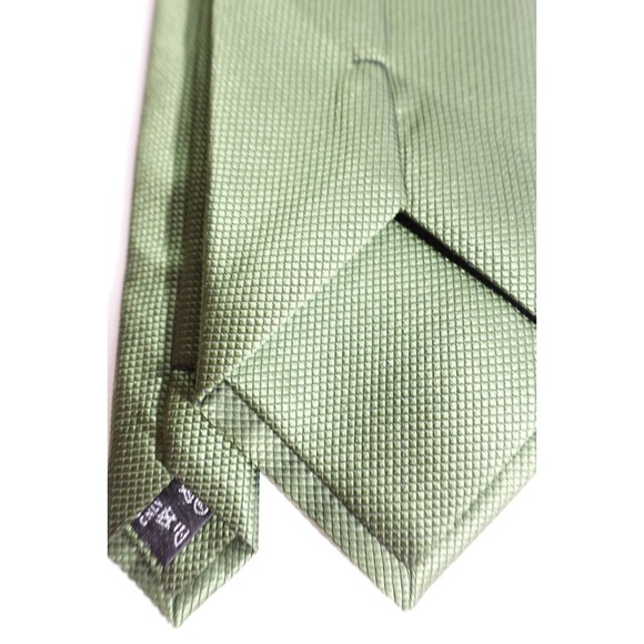 Trevisan Venezia Tie Men's 100% Silk Green Geometric Made in Italy - Picture 3 of 9